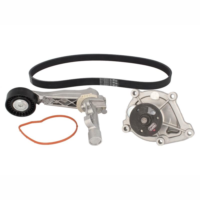 HEPU PK08100 Water Pump + V-Ribbed Belt Kit
