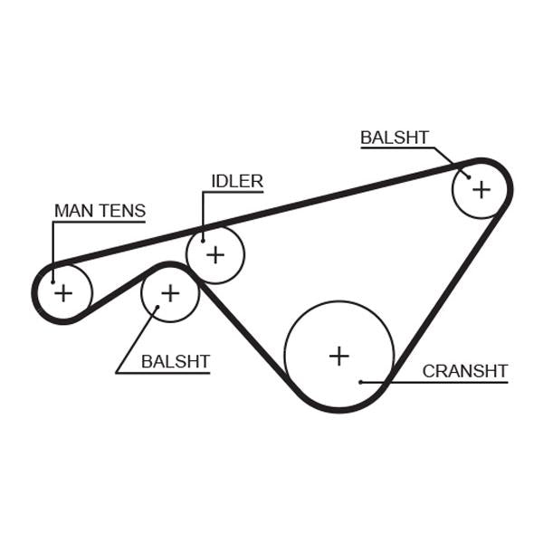 GATES GAT5463XS Timing Belt