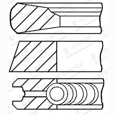 GOETZE 08-101100-00 Piston Ring Kit