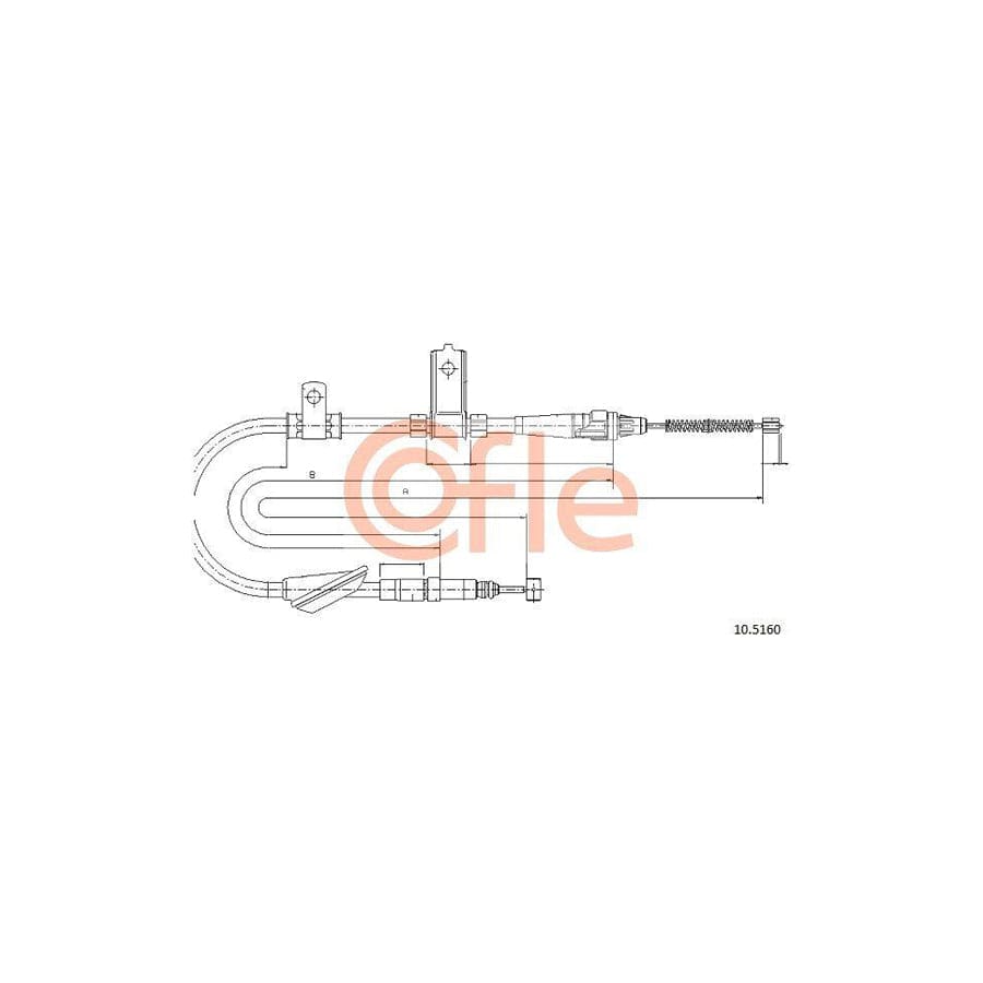 Cofle 10.5160 Hand Brake Cable for Land Rover Freelander I Off-Road (L314)