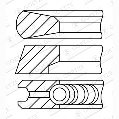 GOETZE 08-451100-10 Piston Ring Kit