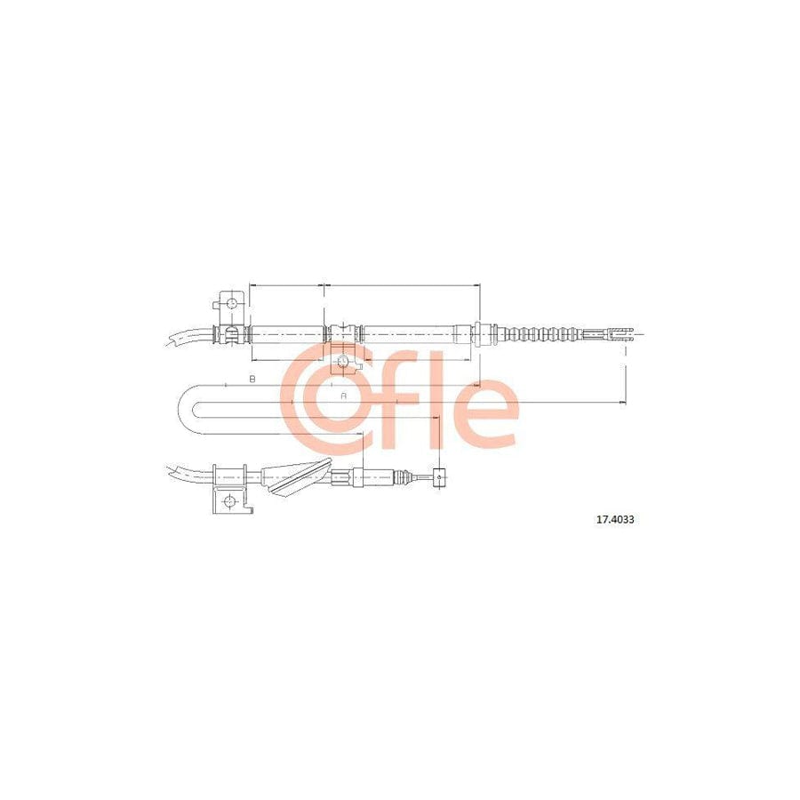 Cofle 17.4033 Hand Brake Cable for Honda Accord IV Saloon (Cb)