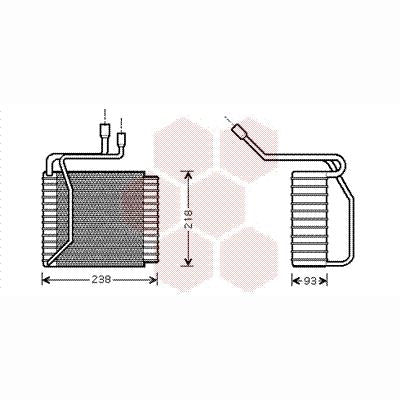 VAN WEZEL WEZ1800V109 Air Conditioning Evaporator