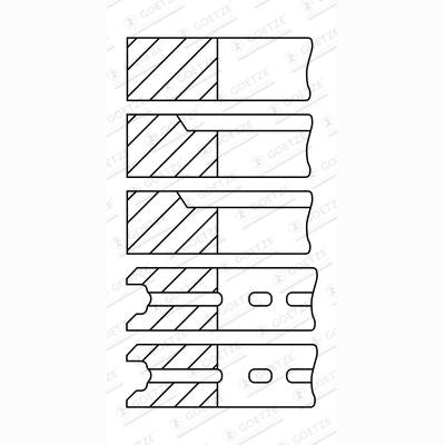 GOETZE 08-126307-10 Piston Ring Kit