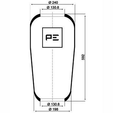 PETERS 084.056-70 Air Suspension Bellow