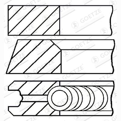 GOETZE 08-433407-00 Piston Ring Kit