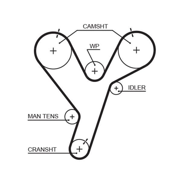 GATES GAT5446XS Timing Belt