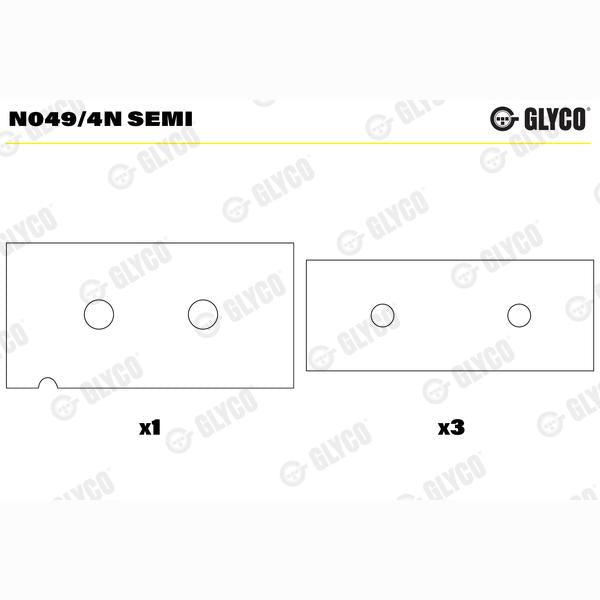 GLYCO N049/4NSEMI Camshaft Bearing