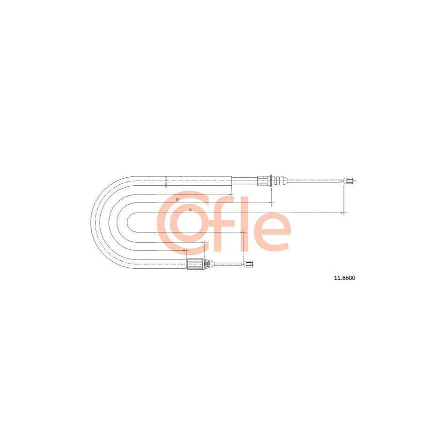Cofle 11.6600 Hand Brake Cable