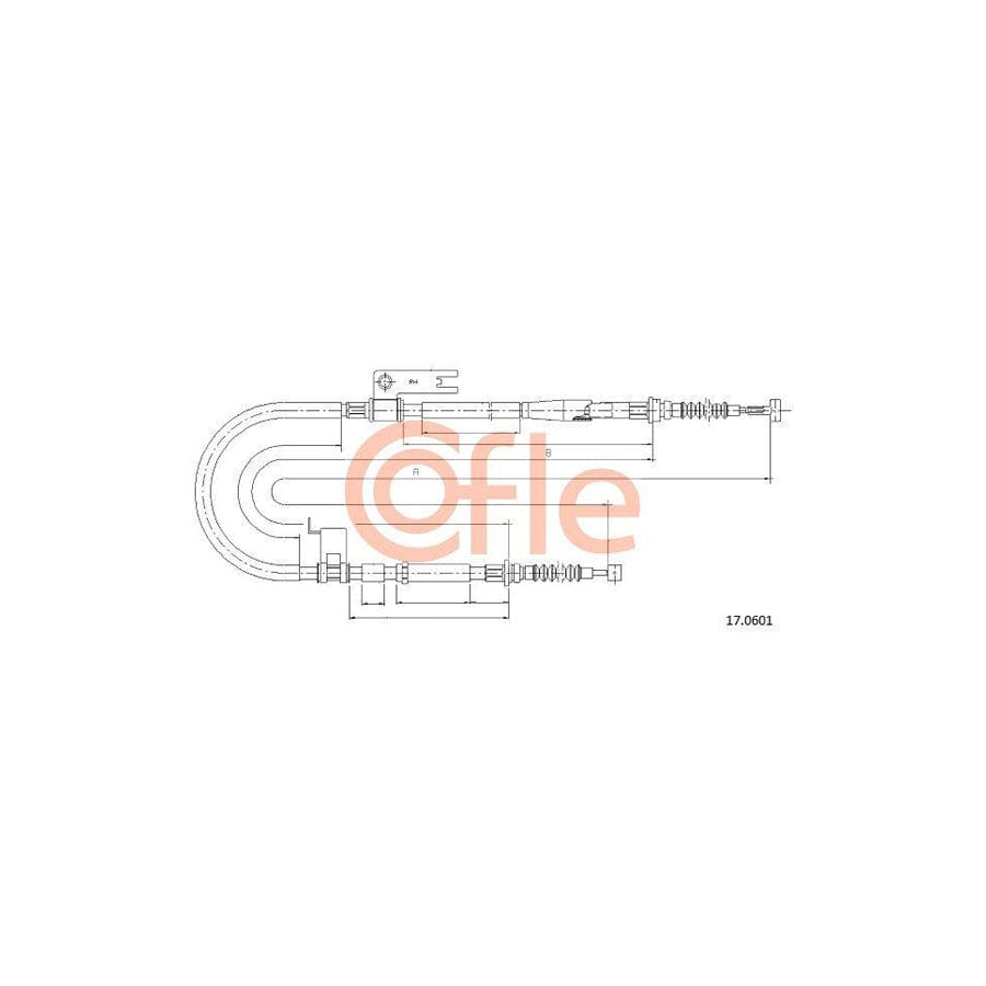 Cofle 92.17.0601 Hand Brake Cable for Mazda 626 V Estate (Gw)