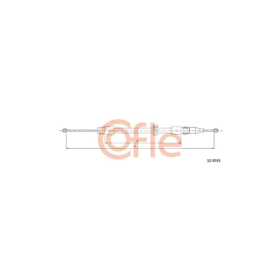 Cofle 10.9593 Hand Brake Cable Suitable for Mercedes-Benz R-Class (W251, V251)