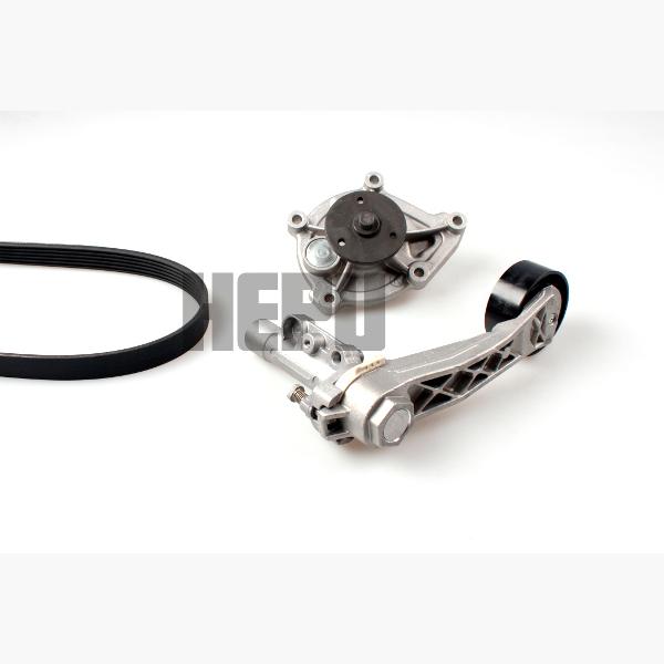 HEPU PK04951 Water Pump + V-Ribbed Belt Kit