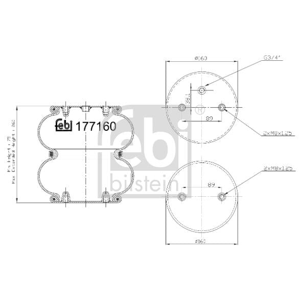 FEBI FE177160 Air Suspension Bellow
