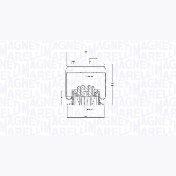 MAGNETI MARELLI 030607020295 Compressed-Air System Air Tank