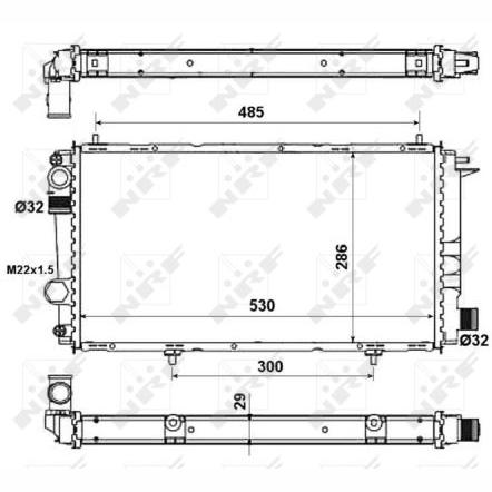 NRF NRF58957A Engine Radiator
