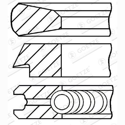 GOETZE 08-119807-00 Piston Ring Kit