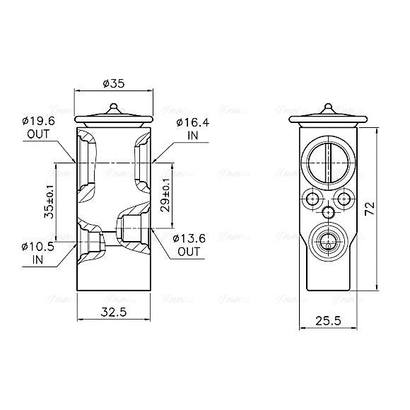 AVA COOLING CN1340AVA Air Conditioning Expansion Valve