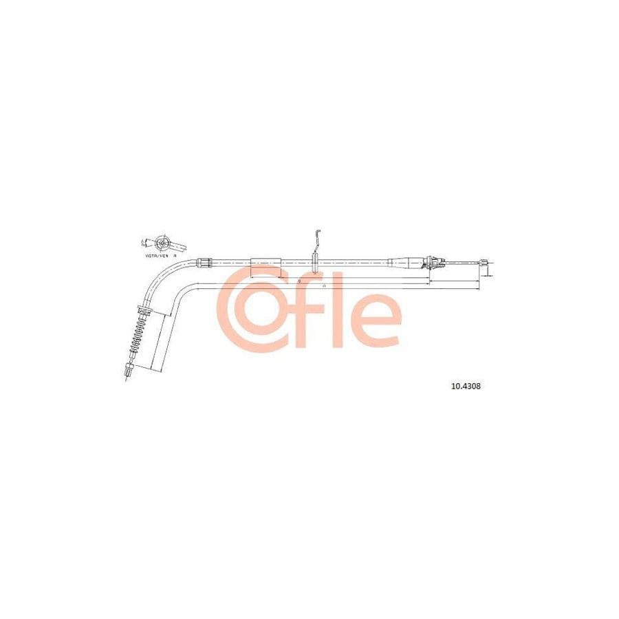 Cofle 92.10.4308 Hand Brake Cable