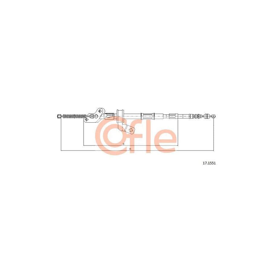 Cofle 17.1551 Hand Brake Cable for Toyota Rav4