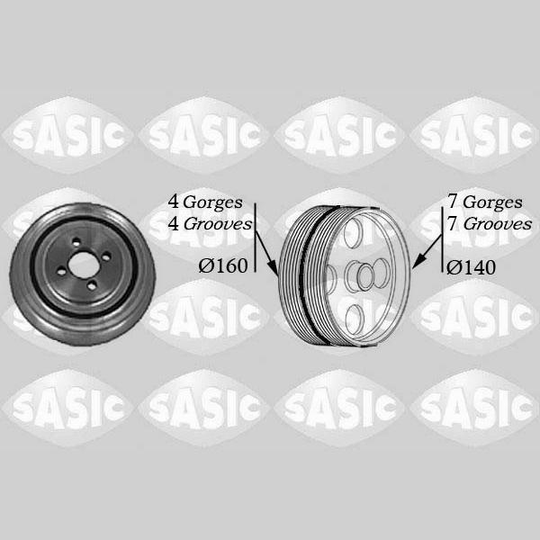 SASIC SAS2156031 Crankshaft Belt Pulley