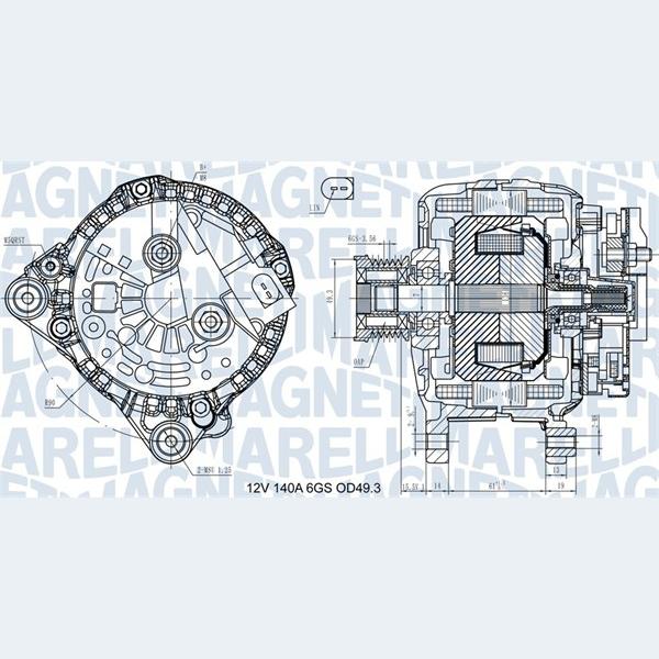 MAGNETI MARELLI 063731576710 Alternator