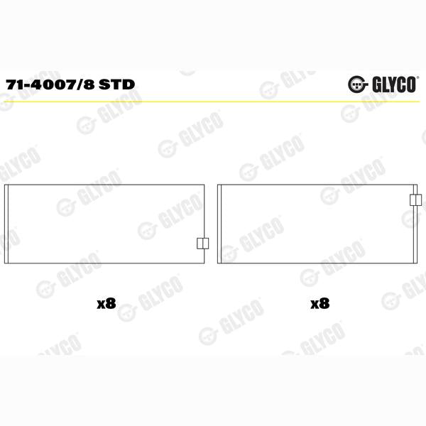 GLYCO 71-4007/8STD Connecting Rod Bearing