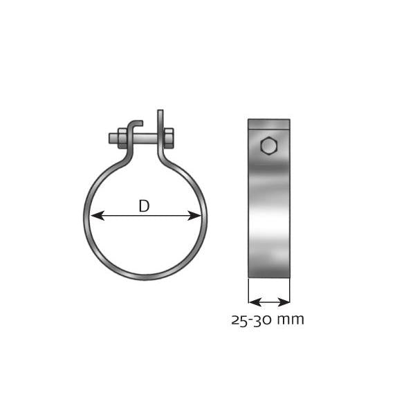 DINEX DIN99708 Exhaust System Clamping Piece