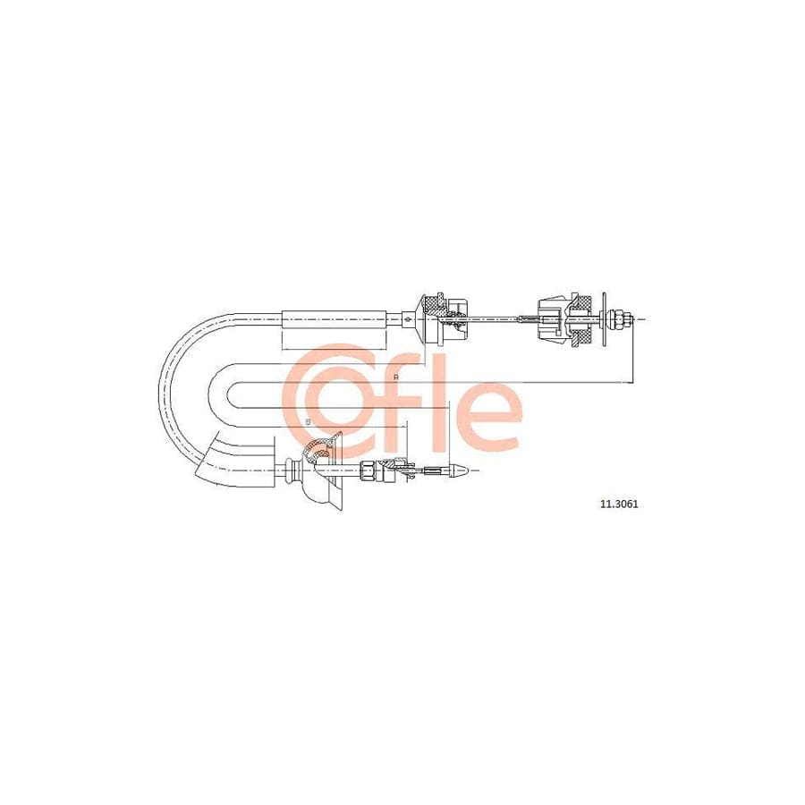 Cofle 92.11.3061 Clutch Cable for Peugeot 405