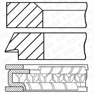 GOETZE 0844020010 Piston Ring Kit
