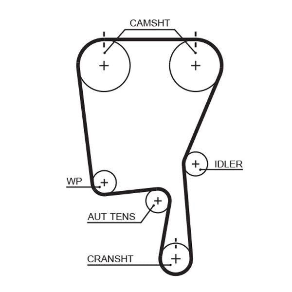 GATES GAT5490XS Timing Belt