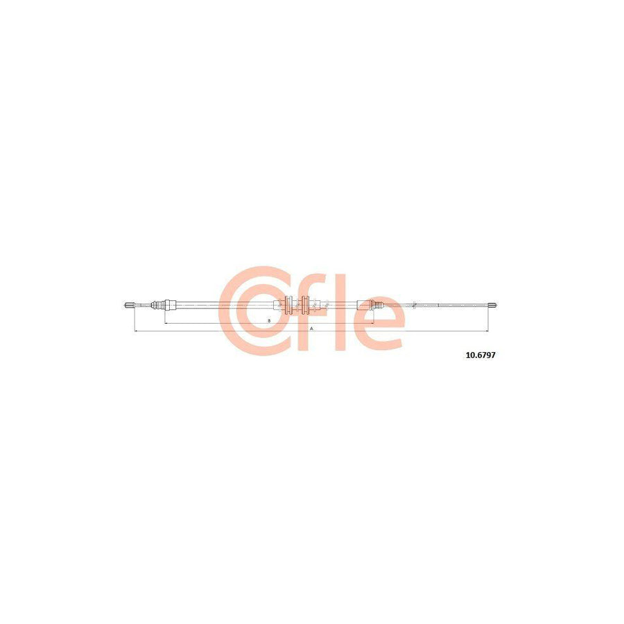 Cofle 92.10.6797 Hand Brake Cable for Renault Megane