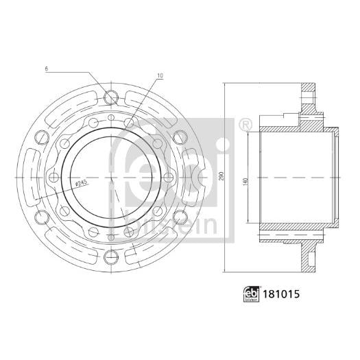 FEBI FE181015 Wheel Hub