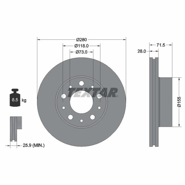 AUTOFREN SEINSA D7-277C Brake Caliper Guide Sleeve Kit