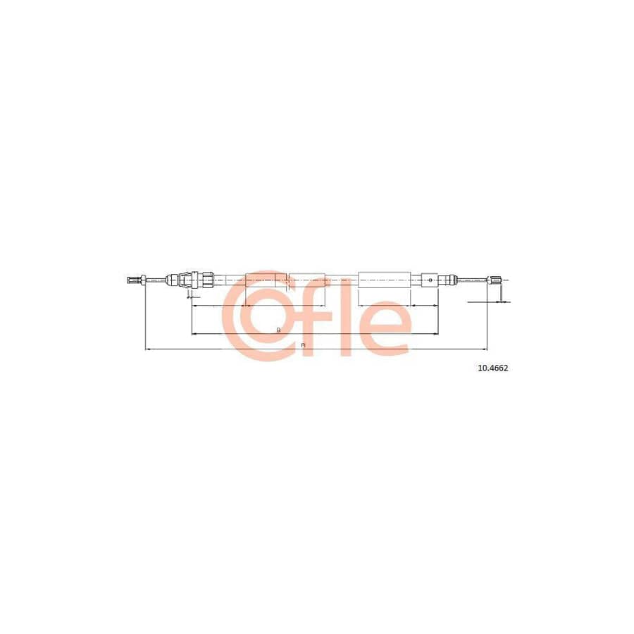 Cofle 92.10.4662 Hand Brake Cable for Citroen Xsara Picasso (N68)