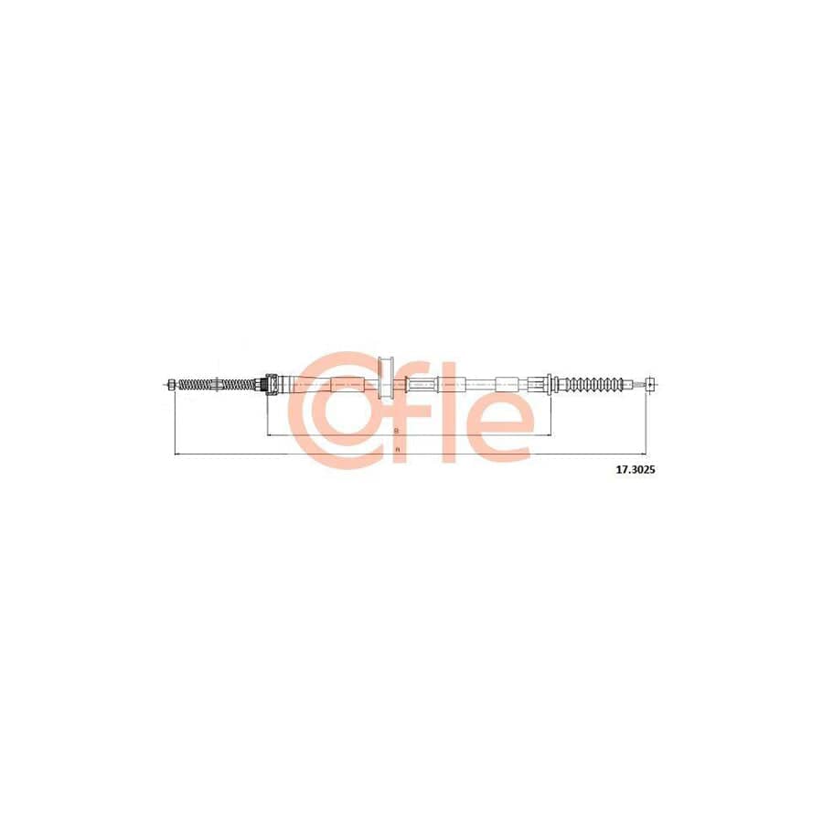 Cofle 17.3025 Hand Brake Cable for Daihatsu Hijet Pickup (S200)