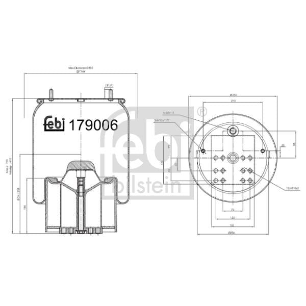 FEBI FE179006 Air Suspension Bellow