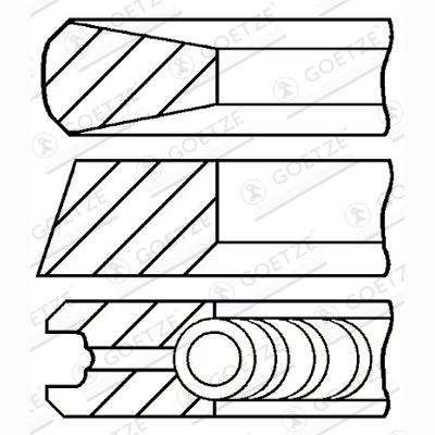 GOETZE 08-436708-00 Piston Ring Kit