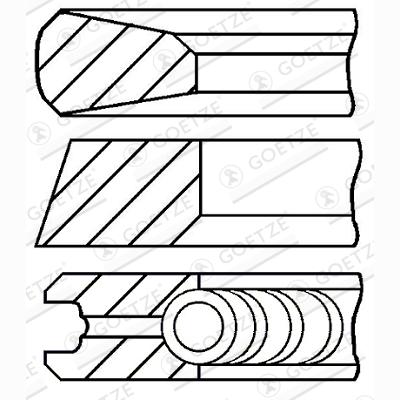 GOETZE 08-427407-00 Piston Ring Kit