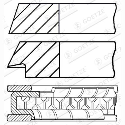 GOETZE 08-320400-10 Piston Ring Kit