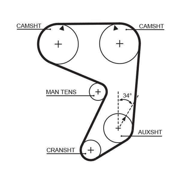 GATES GAT5081 Timing Belt