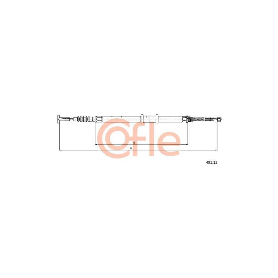 Cofle 491.12 Hand Brake Cable for Fiat Multipla (186)
