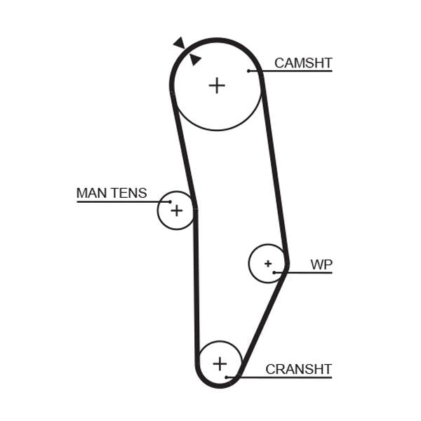 GATES GAT5010 Timing Belt