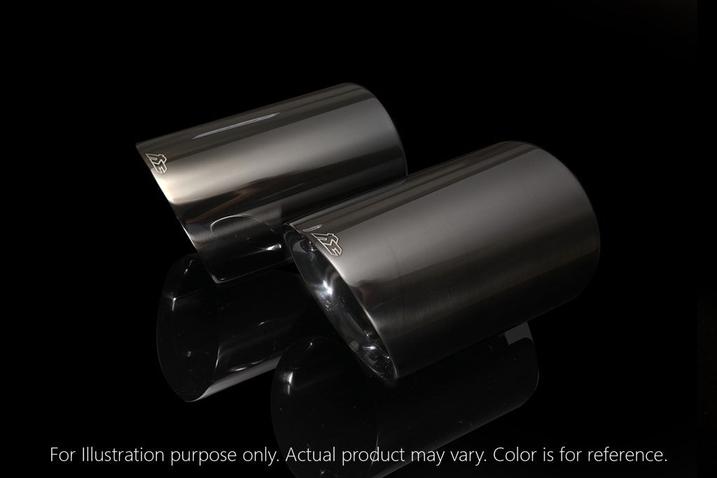 Fi Exhaust Quad Tips in Diamond Black for Porsche 958 Cayenne Macan