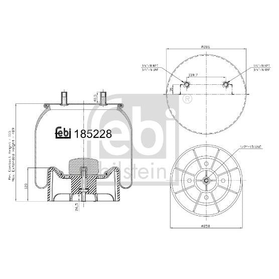 FEBI FE185228 Air Suspension Bellow