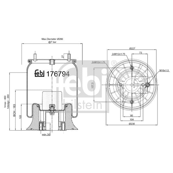 FEBI FE176794 Air Suspension Bellow