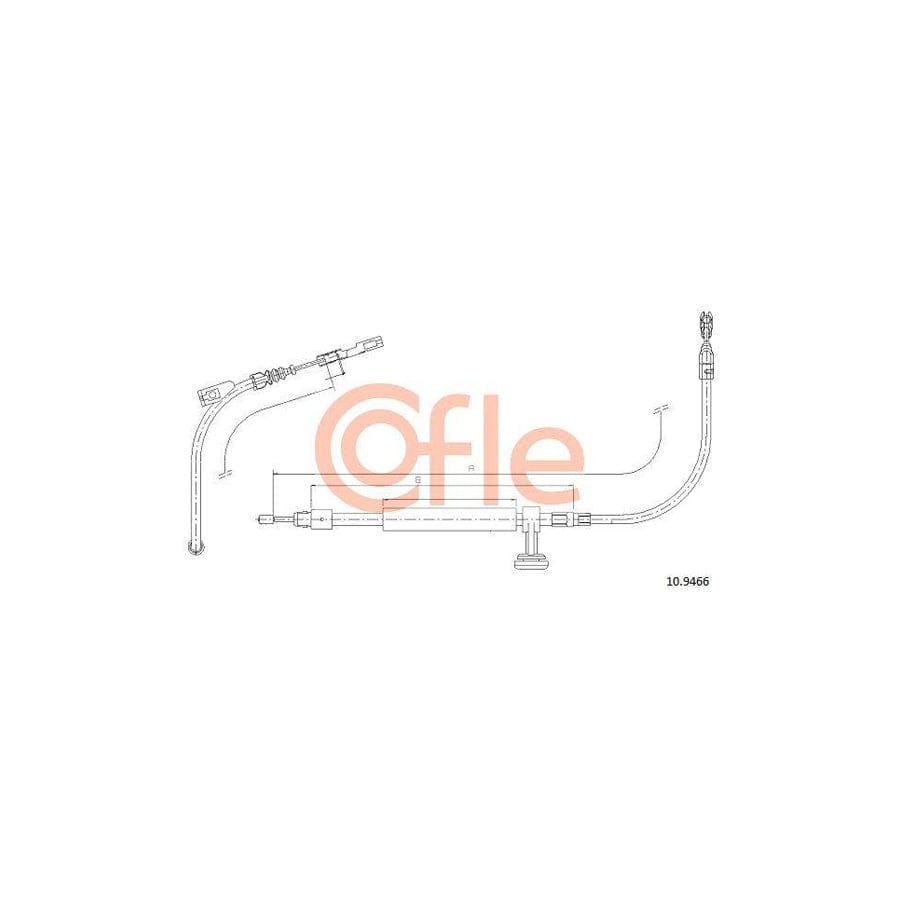 Cofle 92.11.0637 Throttle Cable for VW Transporter