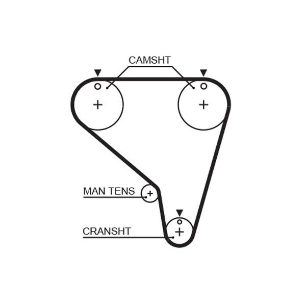GATES GAT5266XS Timing Belt