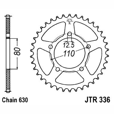 JT JTR336,34 Chain Sprocket
