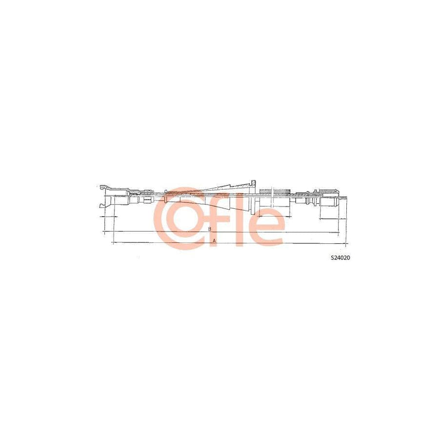 Cofle 92.S24020 Speedometer Cable for Renault Clio