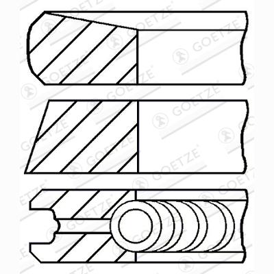 GOETZE 08-373800-00 Piston Ring Kit